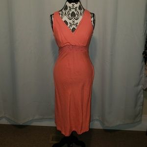 New York & Company Coral Linen Dress